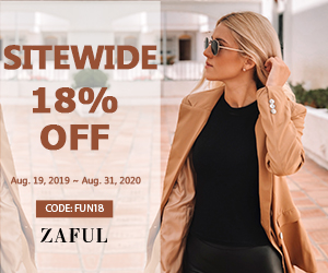 Extra 18% off sitewide at ZAFUL (Valid till 2020)