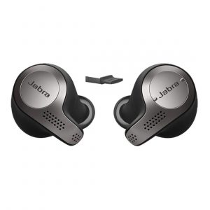 Jabra Evolve 65t True Wireless Earbud Titanium Black with Link 370