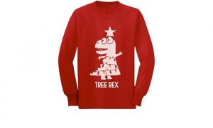 Tree Rex Cute Funny T-Rex Dinosaur Christmas Toddler Kids Long Sleeve T-Shirt