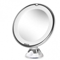 Beautural 10X Magnifying Lighted Vanity Makeup Mirror with Natural White LED, 360 Degree Swivel Rotation and Locking Suction by 1byone