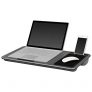 LapGear Home Office Lap Desk Extra Wide – Silver Carbon (Fits up to 17″ Laptop) by Lap Desk