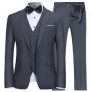 YFFUSHI-Men’s Slim Fit 3 Piece Suit One Button Blazer Tux Vest & Trousers